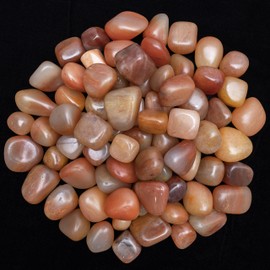 ZAICUS 1lb Red Aventurine Tumbled Stones | Polished Crystals Healing | Natural Stones | Feng Shui | Chakra Balancing | Good Luck | Reiki Gift | Home Decor | Size 20-25 mm