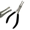 German Stainles Steel Black Grip Handle Nosepad Applying Pliers -