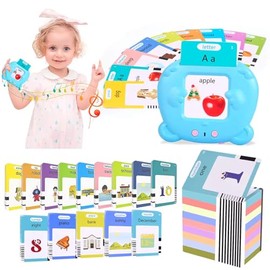 Kids Educational Learning Flashcard Reader for 1 2 3 4 5 6 Year Old Boys and Girls, Speech Therapy Machine Toy, Educational Sight Words Flash Cards (Blue 510 Words)