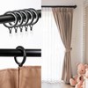WCIC 32 Pack Curtain Rings and Hooks Black 40mm Hanging