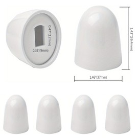 XINCHENG 6 Pair Toilet Bolt Caps, Toilet Screw Cover Caps, Plastic Round Push On Toilet Bowl Covers, Toilet Seat Floor Caps for Toilet Bowl Screws, Screw Head Covers White