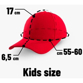 4sold Casual Cotton Alphabet A-Z Red Caps Black Briefs Snap Back Hat Unisex Boys Girls or Man Baseball Cap Red Children's Cap Alphabet A-Z, red