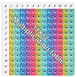 ​Multiplication Table Game Rainbow Learning Mat 12x12, Educational Math Charts 1-12,Multiplication Facts Numbers Interactive Math Game Perfect for Classroom use and Learning at Home for Kids