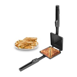 Toaster Sandwich Maker Panini Maker Hot Sandwich Maker Regular Gas Sandwich Toaster with 2 in 1 Peeler Non-Stick Aluminum Gas Toaster