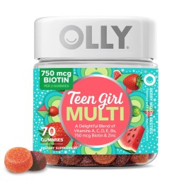 Olly Teen Girl Multivitamin Gummies 70 Count Strawberry Melon Flavor