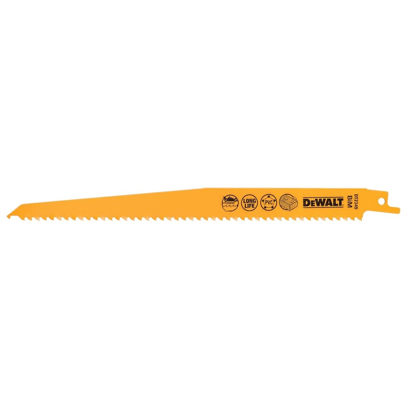 DeWalt DT2349QZ 228mm Reciprocating Blade Fast Cuts Wood with Nails