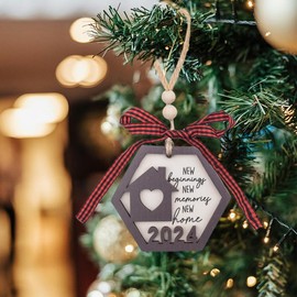 Daughter Best Friend Housewarming Gifts for Neighbor Friend House Warming Gifts New Home Owner Christmas Ornament Gifts for Son Coworker Christmas Bday Gifts for Wife Husband New Home Ornament 2024