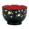 Yamanaka Lacquer M14838 Range Soup Bowl, Fukubasakura (Black)