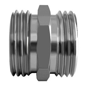 Beduan Stainless Garden Hose Adapter, 3/4" GHT Male x 3/4" GHT Male 304 stainless Steel Heavy Duty Water Hose Connector Fittings Connect