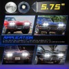 Bricologht 4x 5.75" 5-3/4" GLASS LED Headlights High-Low Beam For