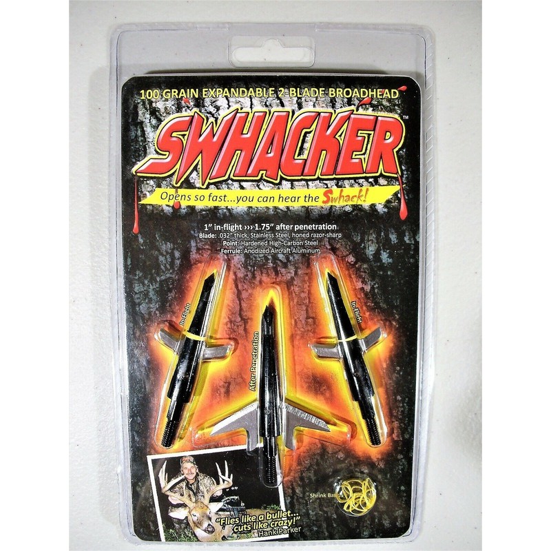 Swhacker 4x 3-pack Swhacker 100 Grain Expandable Bow Hunting Broadheads