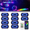 KEEPDSGN 10 Pods RGB LED Rock Lights Kit Underbody Neon