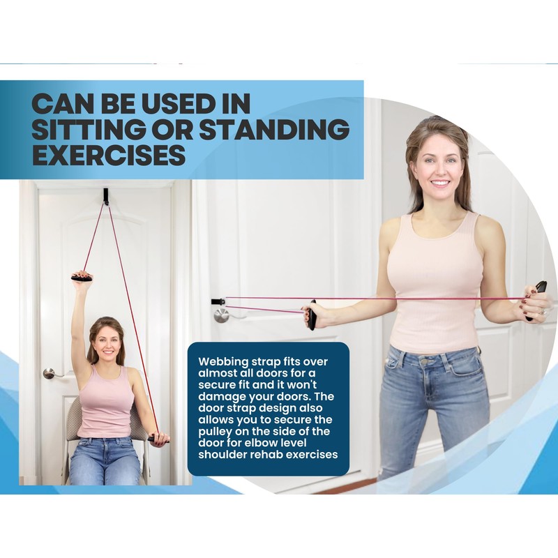 LiftAid Shoulder Pulley for Physical Therapy with Exercise Guide -
