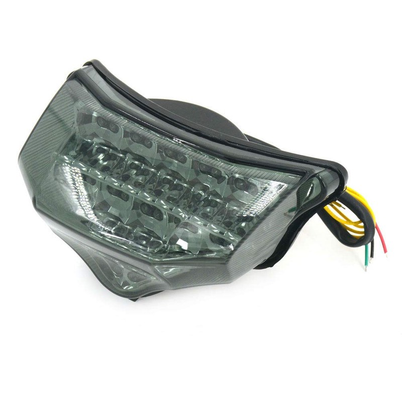 MZS Motorcycle Tail Light LED Integrated Turn Signal Blinker Smoke
