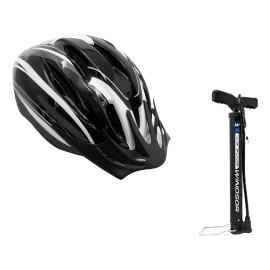 Windsor Casco De Bicicleta Unisex + Bomba Para Bicicleta Color Negro Talla 54/58