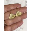 Handmade Gold Plated Stainless Steel Dangle Earrings Hypoallergenic