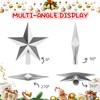 SULOLI Christmas Tree Star Silver,Silver Christmas Tree Topper for Xmas