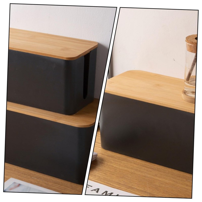 KOMBIUDA Household Cable Manager Medium Box Charging Cable Storage Container