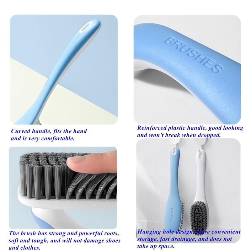 2Pcs Household Cleaning Shoes Clothes Scrubbing Brushes, Cleaning Brushes for