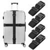 Luggage Strap, Pack of 4 Luggage Strap, Adjustable Suitcase Strap,