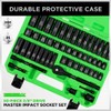 SWANLAKE GARDEN TOOLS 3/8'' Drive Impact Socket Set, 50-Piece Standard