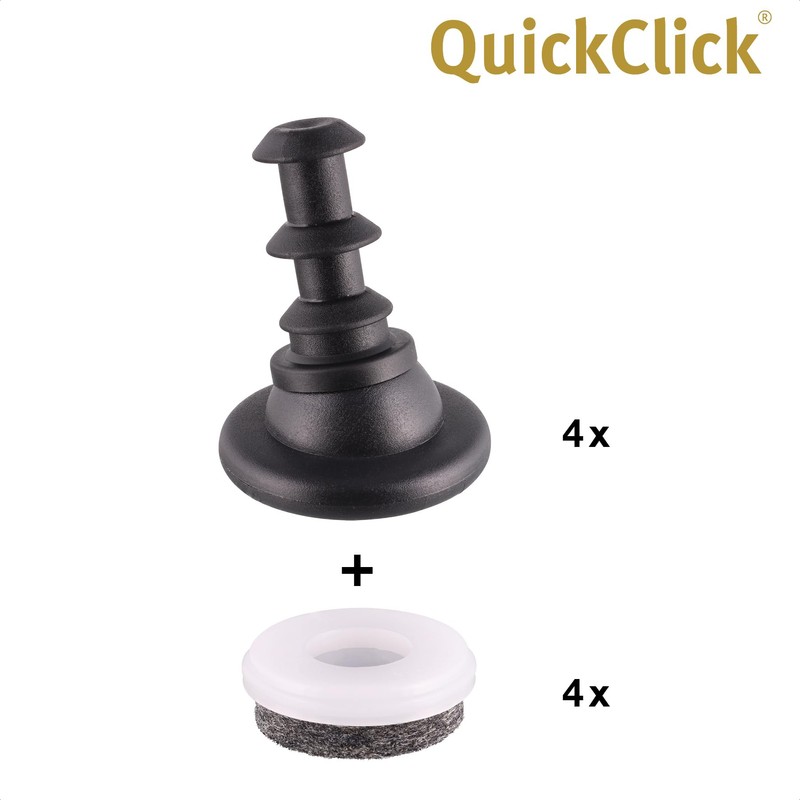 Wagner QuickClick® chair gliders, felt gliders, set of 4, joint