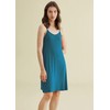 Latuza Women's Viscose Slip Sleep Dress Sleeveless Nightgown L Teal