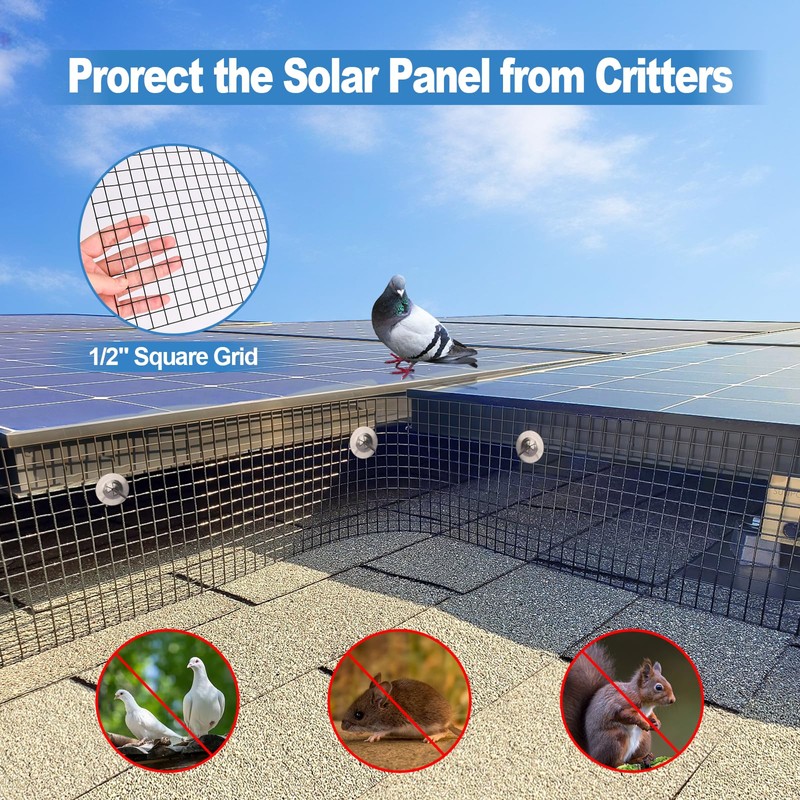 Critter Guard for Solar Panel Bird-Guard - INCIKITI 6in x