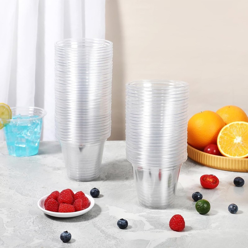 BYSNOW BYSNOW 250 Pack 9 oz Disposable Plastic Cups for
