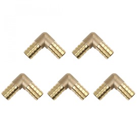 sourcing map 16 mm Hose Barb Elbow 90 Degree Brass Fitting for Air Water Oil Pack of 5