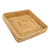 Rattan Tray Tabletop Organization Hand Woven Snack Storage Basket Multifunctional