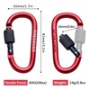 TITECOUGO Aluminum Alloy D-Ring High Strength Carabiner Key Chain Clip