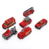 6Pcs/Set 1/64 Mini Fire Rescue Truck Police Car Toy Kids