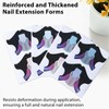 100pcs Nail Forms, Reusable Sticky Nail Extension Forms for Builder