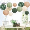 AOBKIAT Party Decorations Paper Lanterns Set, 12Pcs Green Brown Hanging