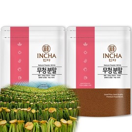 Incha 국내산 무청 가루 분말 무우 시래기 400g (200g x 2팩) Domestic Radish Leaf Powder 400g (200g x 2 Packs)
