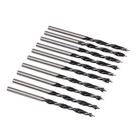 Foyscr Wood Drill Bits 3mm,10 Piece Brad Point Drill Bits,3mm wood drill bits,3mm Cutting Edge, Professional Carbon Steel Drill Bits, Clean and Efficient Drilling