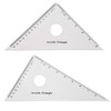 Coopay Large Triangle Ruler Set Square, 30/60 and 45/90 Degrees,