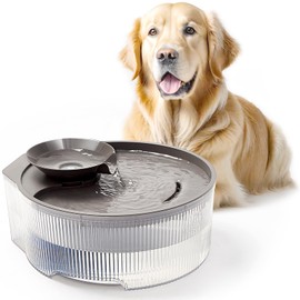 Vekonn Dog Water Fountain, 5L/169oz Pet Water Fountain with Transparent Design and 3 Filters, Dog Water Bowl Dispenser with Quiet Pump, Ideal for Dogs, Cats and Multi-pet households