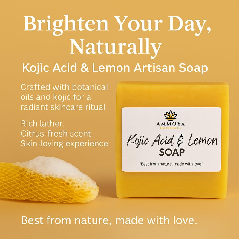 Ammoya Naturals Revitalizing Lemon Soap – Kojic & Turmeric Goat