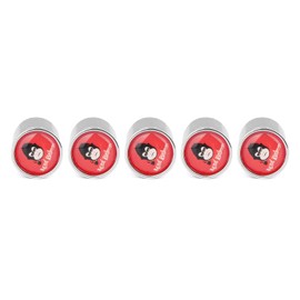5 Pcs Tire Valve Stem Cap Covers Anodized Aluminum Tire Valve Cap Set, Corrosion Resistant, Universal Stem Covers for GMC,Jeep,Dodge (Black)
