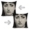 LITTLIUDO Lina Cavalieri Pillow Cover, Lina Cavalieri Artificial Linen Throw