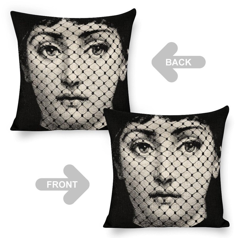 LITTLIUDO Lina Cavalieri Pillow Cover, Lina Cavalieri Artificial Linen Throw