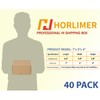 HORLIMER 7x5x4 inches Shipping Boxes Set of 40, Brown Corrugated