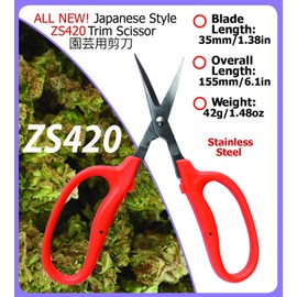 Zenport ZS420 Curved Scissors, Orange