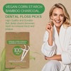 EasyHonor Organic Dental Floss Picks - Natural Biodegradable Floss Sticks