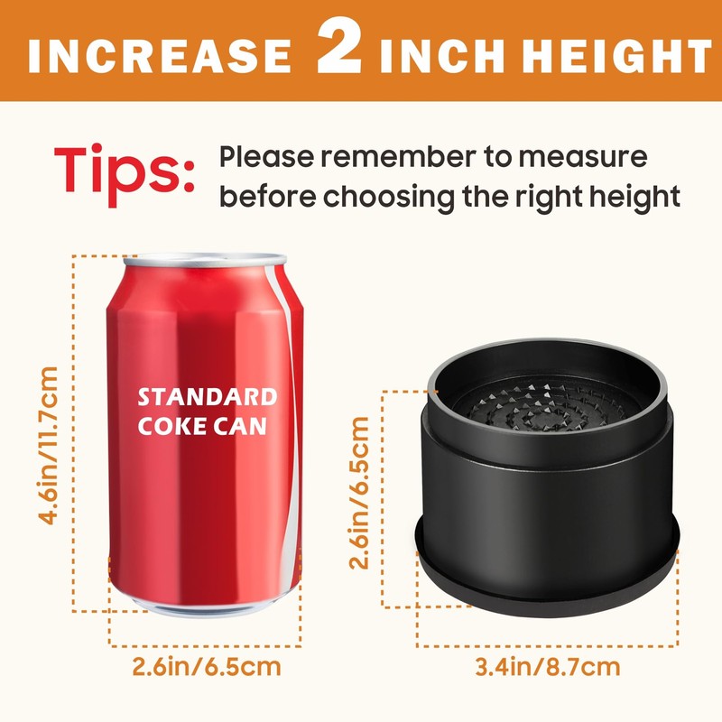 MixDora Bed Risers 2 Inch Round Stackable Furniture Risers Anti-Slip