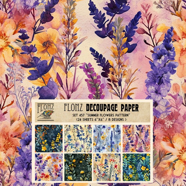Decoupage - Paquete de papel (24 hojas de 6 x