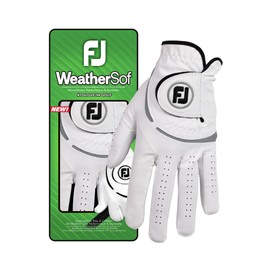 FootJoy WeatherSof Men's Golf Glove, White/Grey