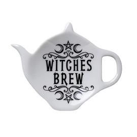 Pacific Giftware Witches Brew Tea Spoon Ceramic Rest Holder